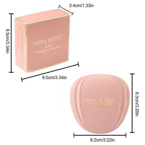 Miss Rose Shell Glow 2-in-1 Compact Powder