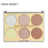 Miss Rose 6 Colors Glow Highlighter Palette
