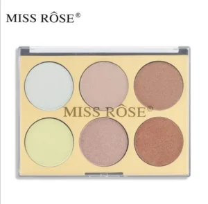 Miss Rose 6 Colors Glow Highlighter Palette