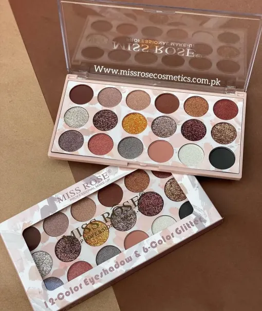 Miss Rose Sparkle & Matte 18 Shade Eyeshadow Collection