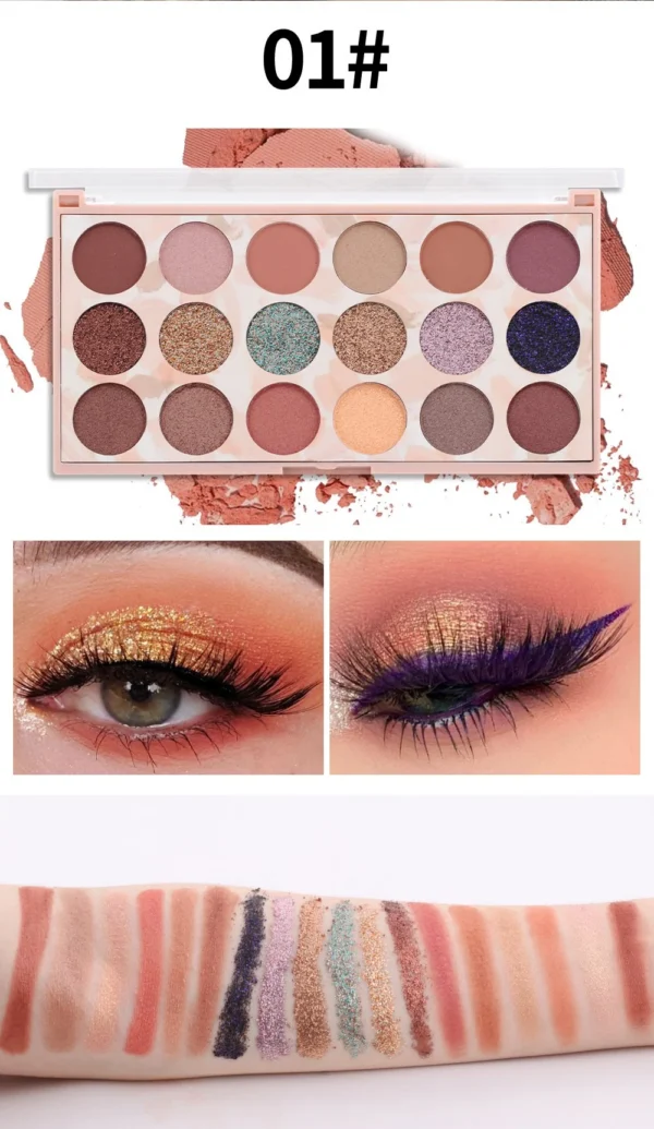 Miss Rose Sparkle & Matte 18 Shade Eyeshadow Collection