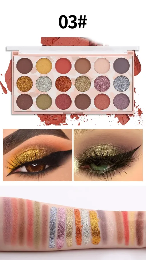 Miss Rose Sparkle & Matte 18 Shade Eyeshadow Collection