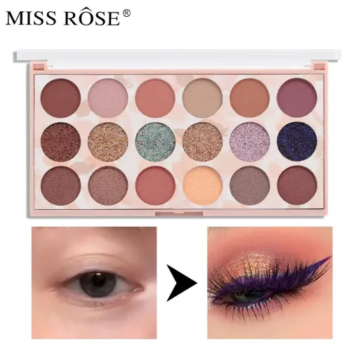Miss Rose Sparkle & Matte 18 Shade Eyeshadow Collection