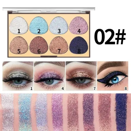 Miss Rose Galaxy Glow 8-in-1 Pressed Glitter Palette