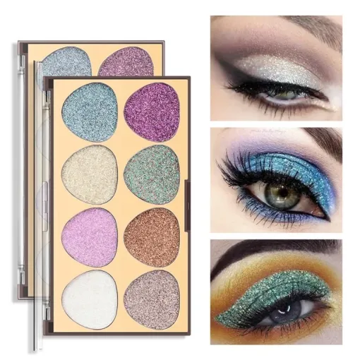 Miss Rose Galaxy Glow 8-in-1 Pressed Glitter Palette