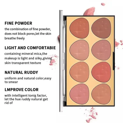 Miss Rose Harmony Glow 8 in 1 Blush Palette