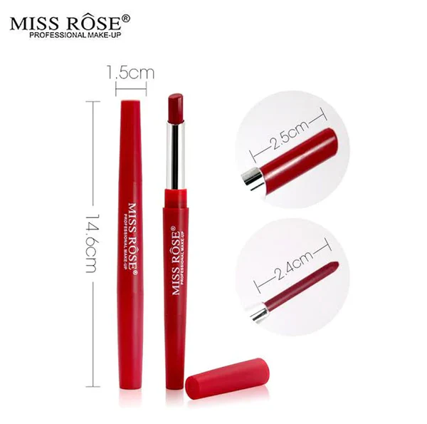 Miss Rose Lipliner+Lipstick (2 in 1)