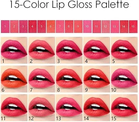 Miss Rose Pro Lip Palette – 15 Colors