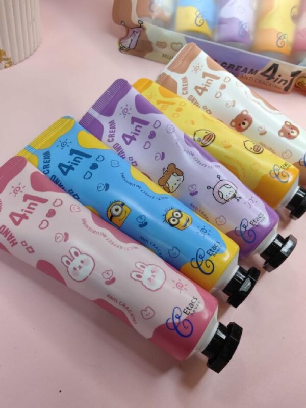 Kawaii Cartoon Friends Hand Cream Set – (Pack of 5)