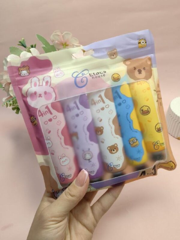 Kawaii Cartoon Friends Hand Cream Set – (Pack of 5)