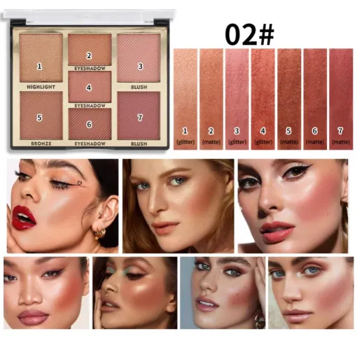 Miss Rose Color Harmony 7 Shade Blush Tray