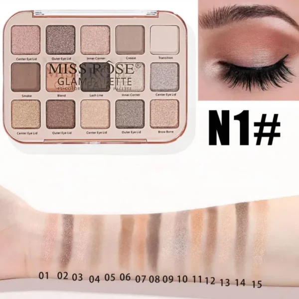 Miss Rose 15 colors Dream Eyeshadow palette