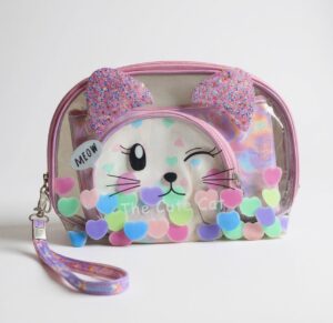 Kitty Heart Cosmetic Bags (Set of 3)