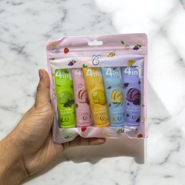 Kawaii Ice Cream Hand Cream Set – (Pack of 5)