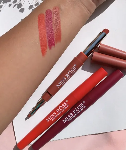 Miss Rose Lipliner+Lipstick (2 in 1)